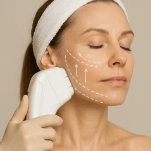 Woman having HI-FU to reduce wrinkles call LA LIPO Bricket Wood Now!
