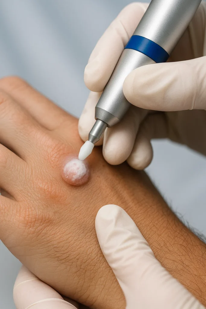 example of wart removal Bricket Wood using cryopen