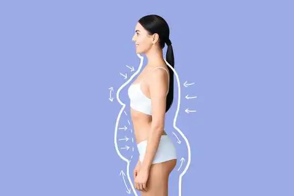 image of woman experiencing fat reduction treatment Bricket Wood