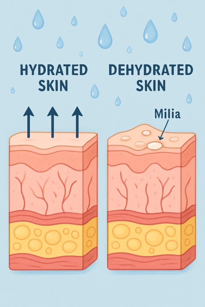The importance of hydration and milia production Bricket Wood