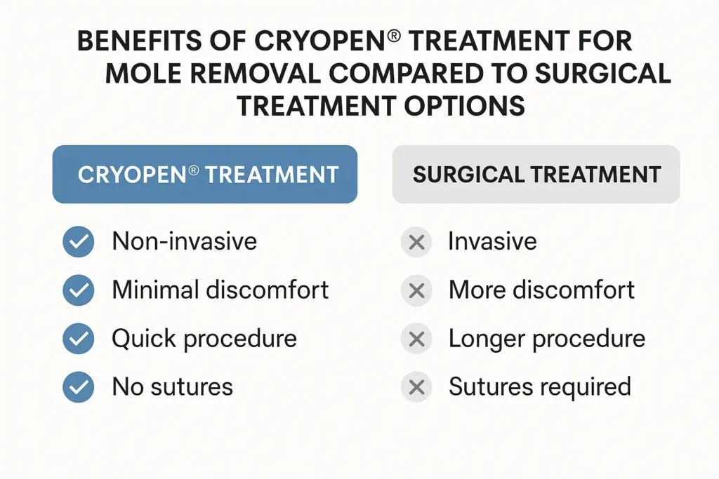 Benefits of facial mole removal Bricket Wood - call our team today to book a consultation