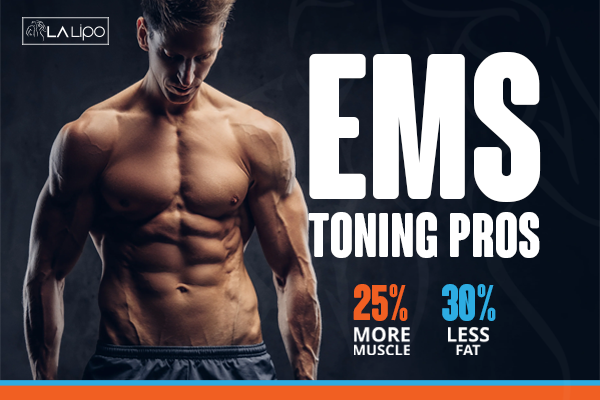 Image of man with sculpted stomach showing the fat loss and muscle gain of LA-EMS Body Sculpting Treatment Bricket Wood