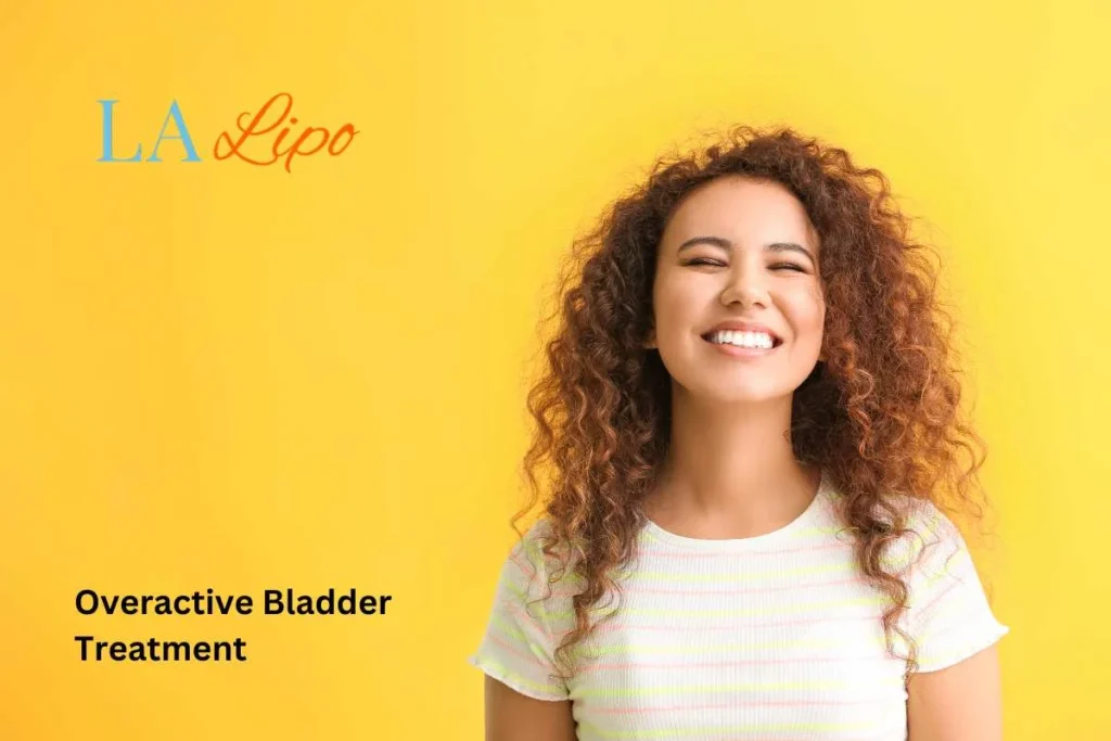 woman smiling about overactive bladder treatment Bricket Wood solutions
