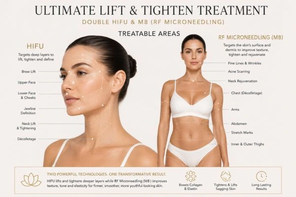 Areas of the body that can be treated - ultimate skin tighten treatment Bricket Wood
