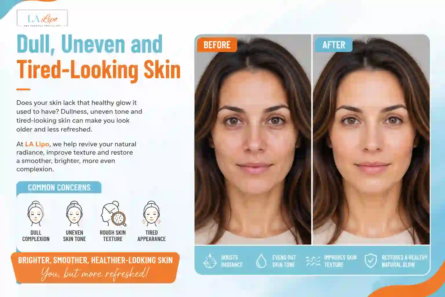 Sign #5: Dull, Uneven and Tired-Looking Skin Bricket Wood